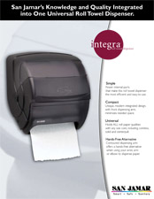 Integra Hands-Free Alternative LeverRoll Towel Dispenser Sell Sheet